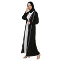 Designer Shrug  abaya combo- Black-White